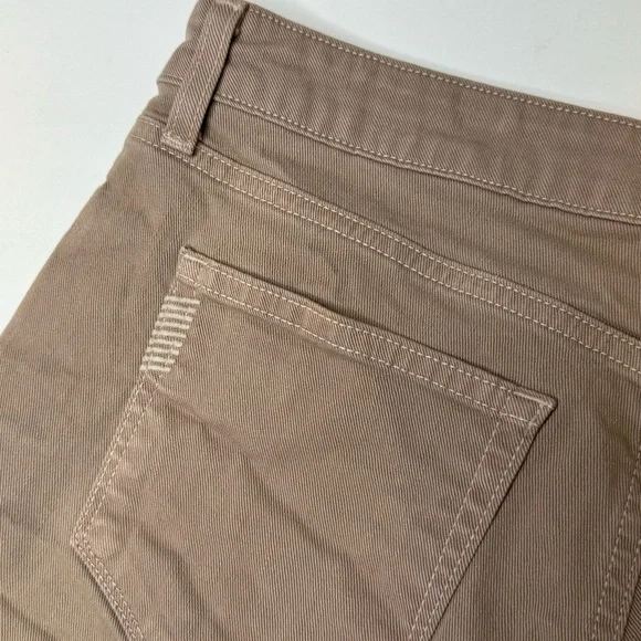 PAIGE Raw Hem Frayed Mid Rise Cutoff Shorts in Armadillo Tan Khaki Size 29 - Picture 9 of 9